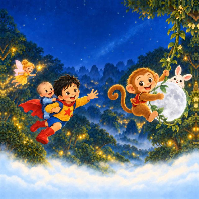 Book 4 cover: The Monkey Who Took the Moon