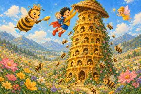 Yang Yang at the Great Bee Tower